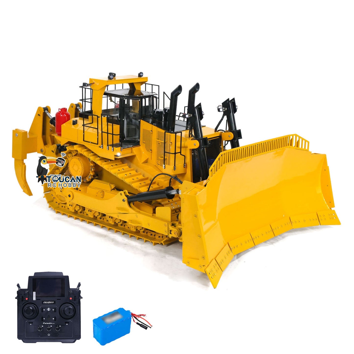 1/10 3-plow D11T Giant RC Hydraulic Bulldozer Radio Control Dozers Heavy Duty PL18EV Vehicle Painted Hobby Model DIY