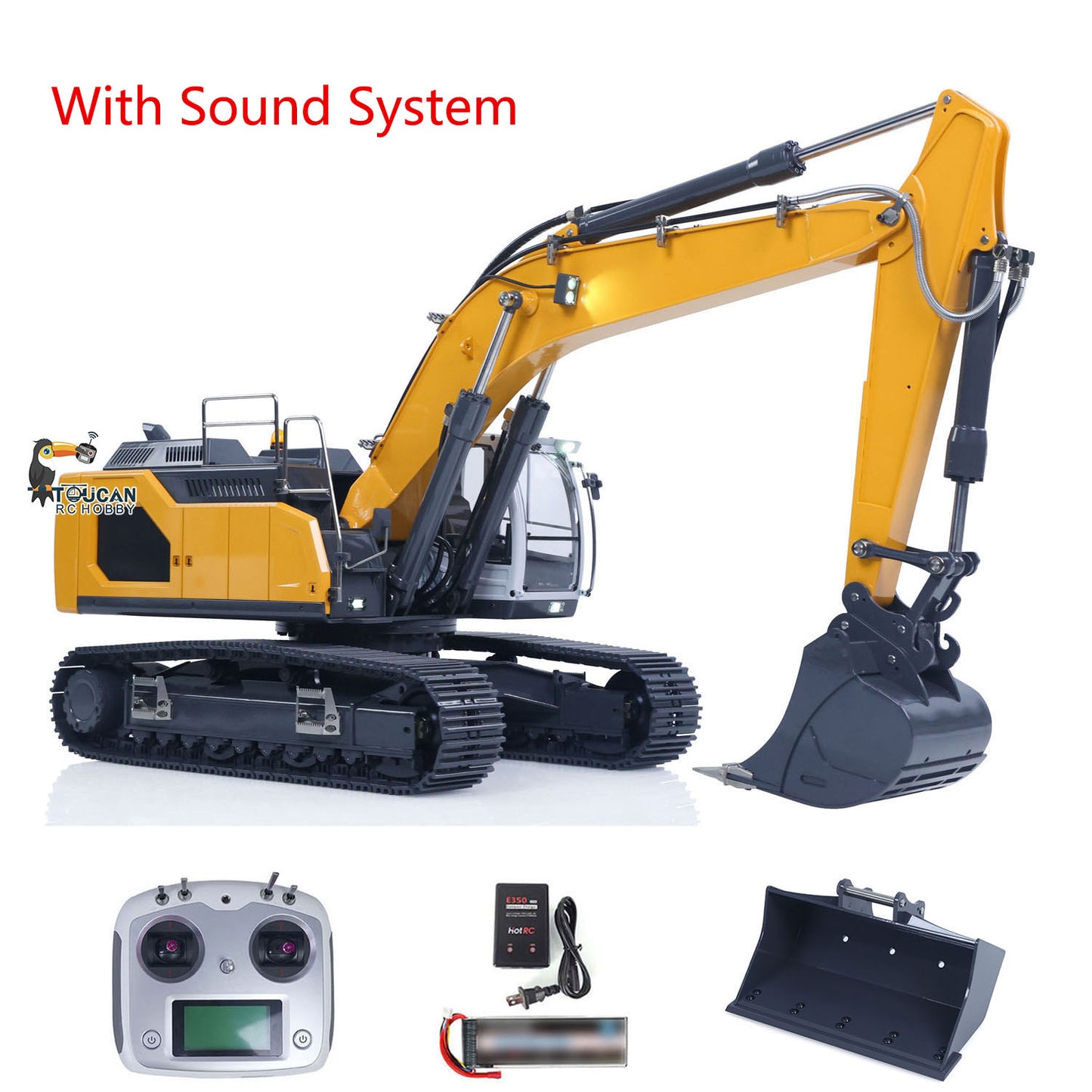 US STOCK LR945 1/14 RC Hydraulic Excavator RTR Metal Radio Control Construction Vehicles
