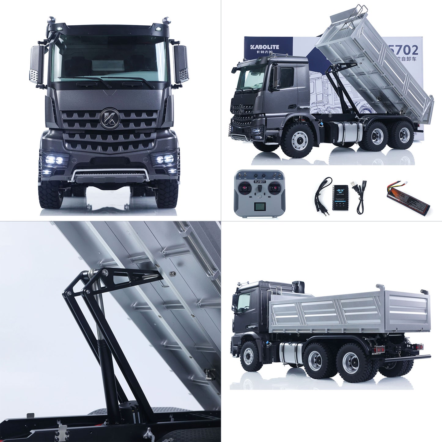 Fast Shipping New 2.4G RC Electric Lifting Dumper 5702 Model 1:14 6*6 Remote Control Tipper Lifting Rod Vehicle Sound Light Motor RTR Car Toy