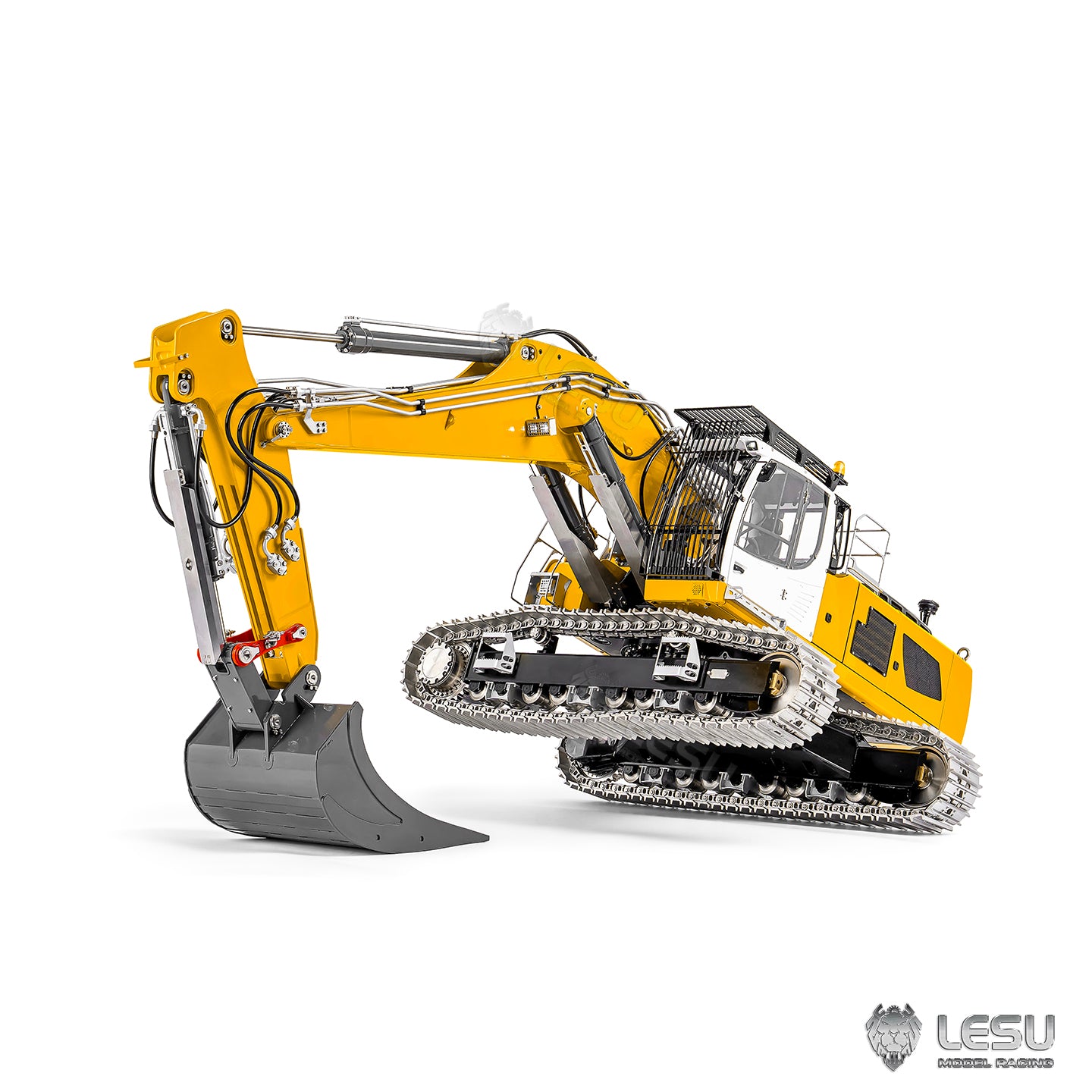 2 Arms 6CH LR956 95% Metal LESU 1/14 Remote Control Hydraulic Excavator RC Digger Construction Vehicle 4MPA Dual Pumps Light