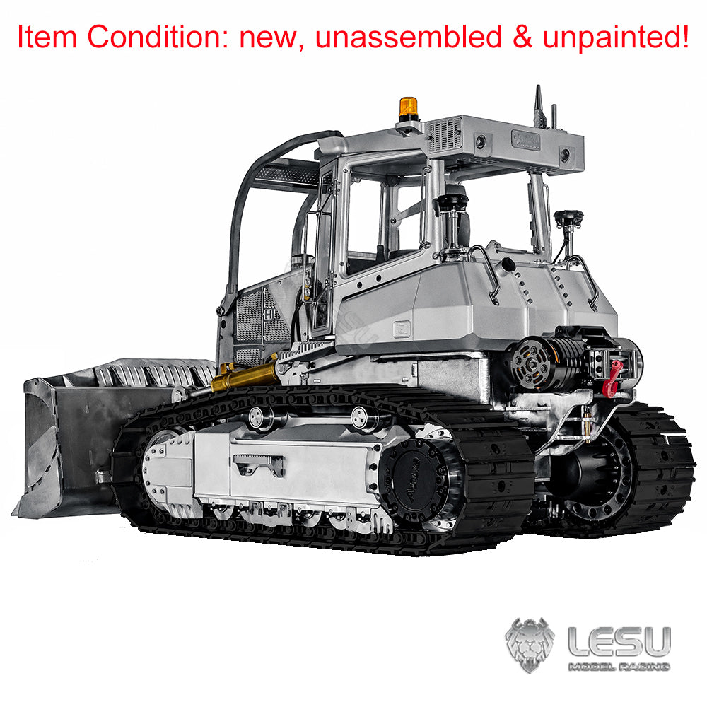 LESU Aoue 850K 1/14 RC Hydraulic Bulldozer PL18EV Lite Metal Radio Controlled Dozers Light System Model Black Track