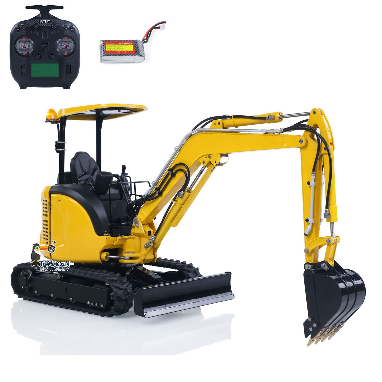 LESU 1/14 Mini RC Hydraulic Excavator PC30 Metal Radio Controlled Digger Model with 6CH Reversing Valves