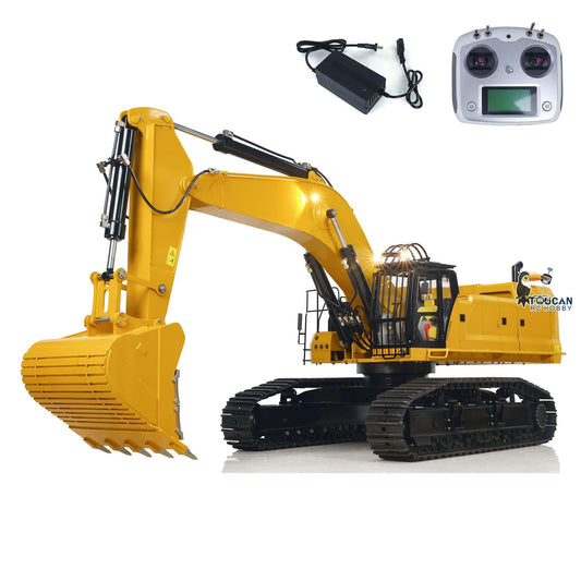 Huge 1/8 RC Hydraulic Excavator 395 C395 Metal Heavy Duty Digger RTR Radio Controlled Construction Vehicles Models Flysky Radio