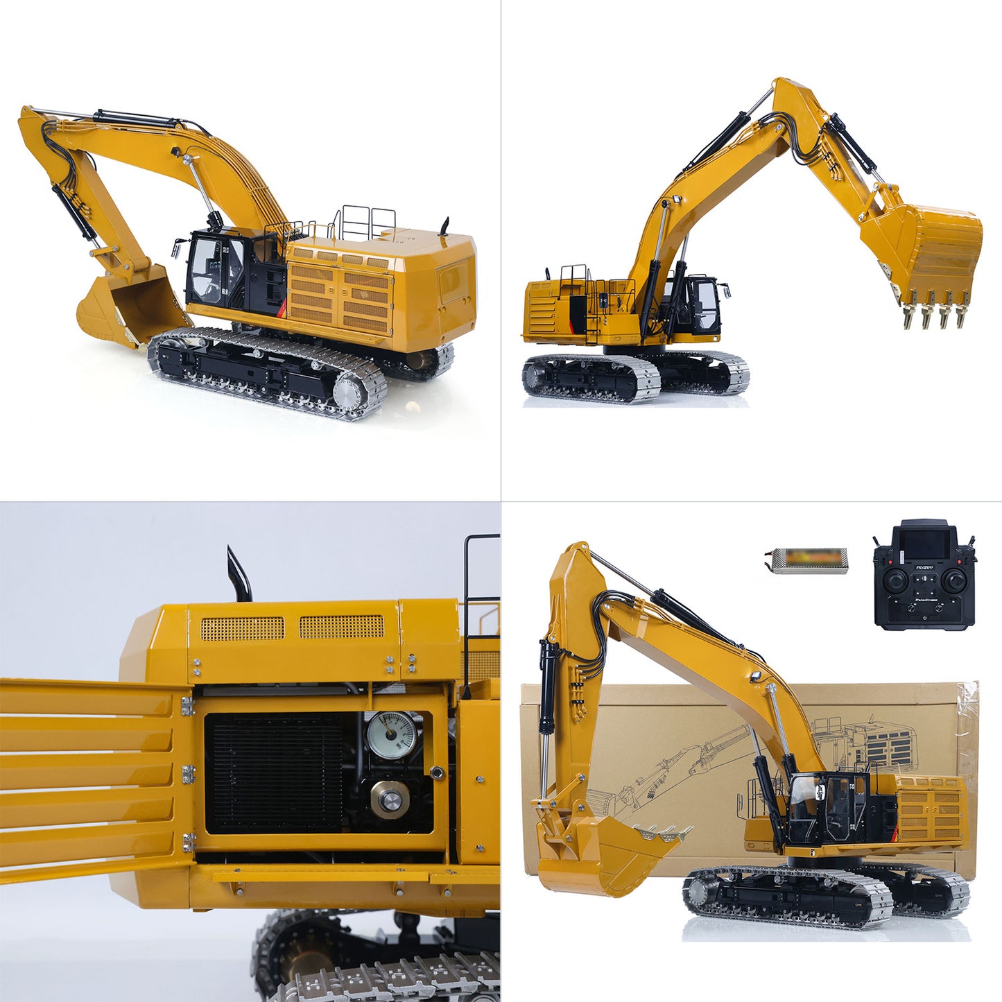 Finished LESU 1/14 Hydraulic RC Excavator 374 C374F Radio Controlled Digger RTR Heavy Machine Construction Car PL18EV LITE Battery Ready to Run