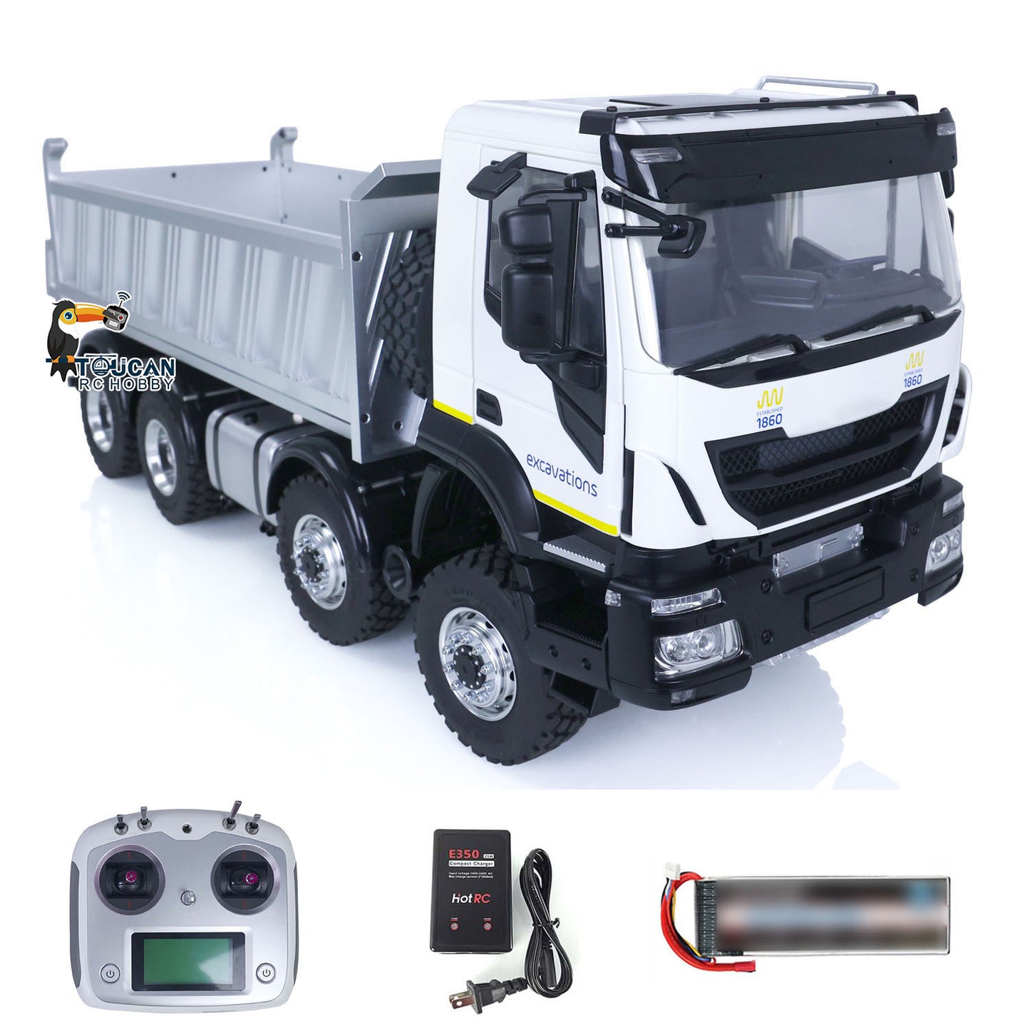 1/14 LESU Hydraulic RC Dumper Trucks for RTR 8*8 Remote Controlled Dump Ready to Run Car Light Sound System ESC Servo Motor