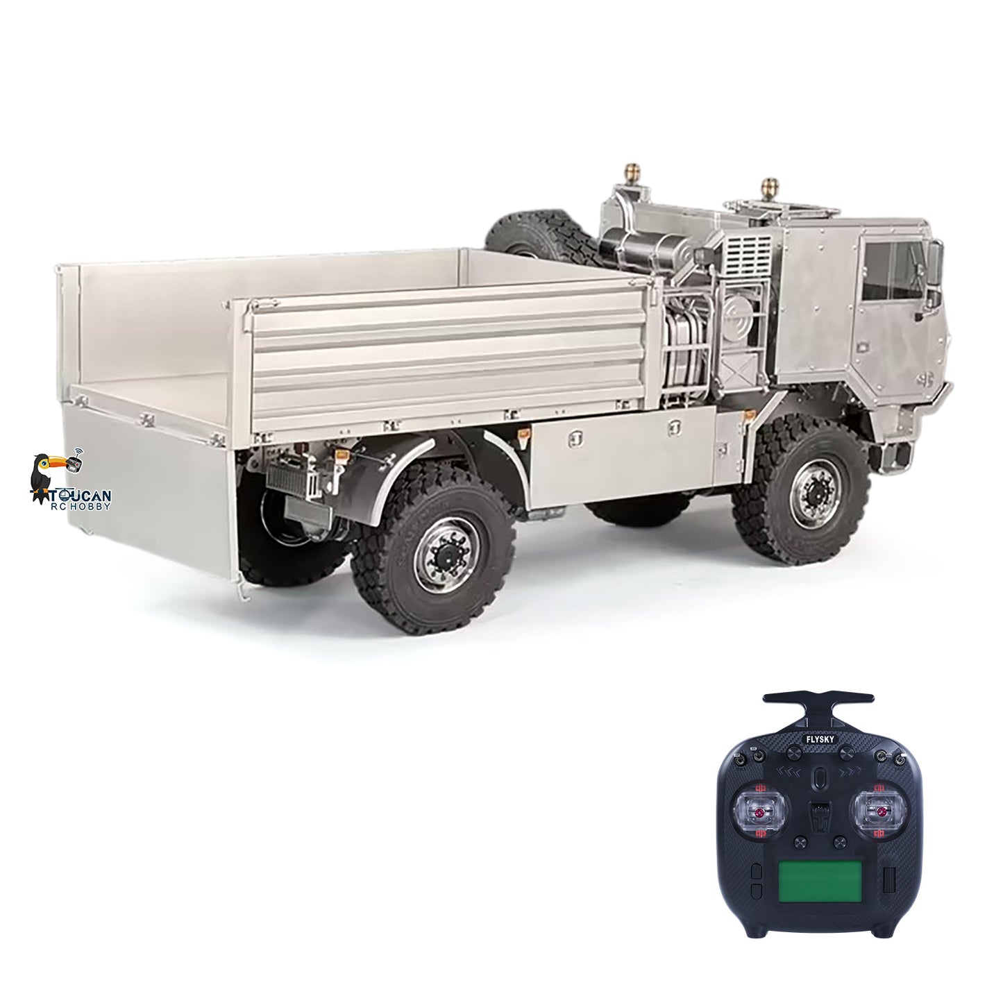 T815 3Speed 1/14 RC Off Road Military Truck Metal Body Remote Control 4X4 Transport Vehicle Flysky ST8 Radio Differential Locks
