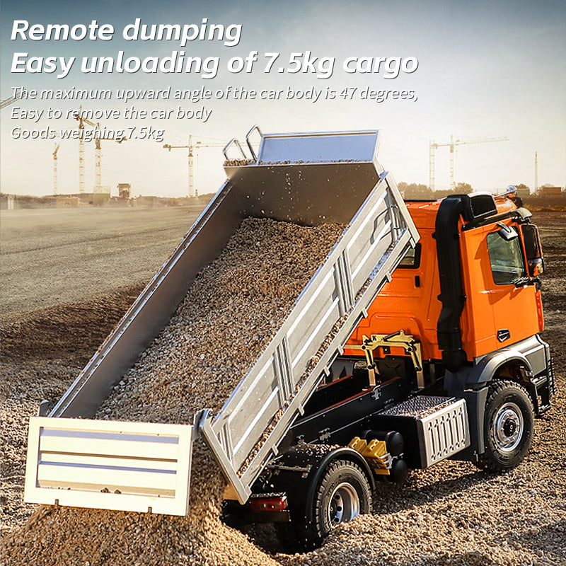 Fast Free Shipping 1/14 Kabolite 5701 RC Dump Truck 4x4 Remote Control Dumper Car Sound Light Simulation Vehicle Hobby Model