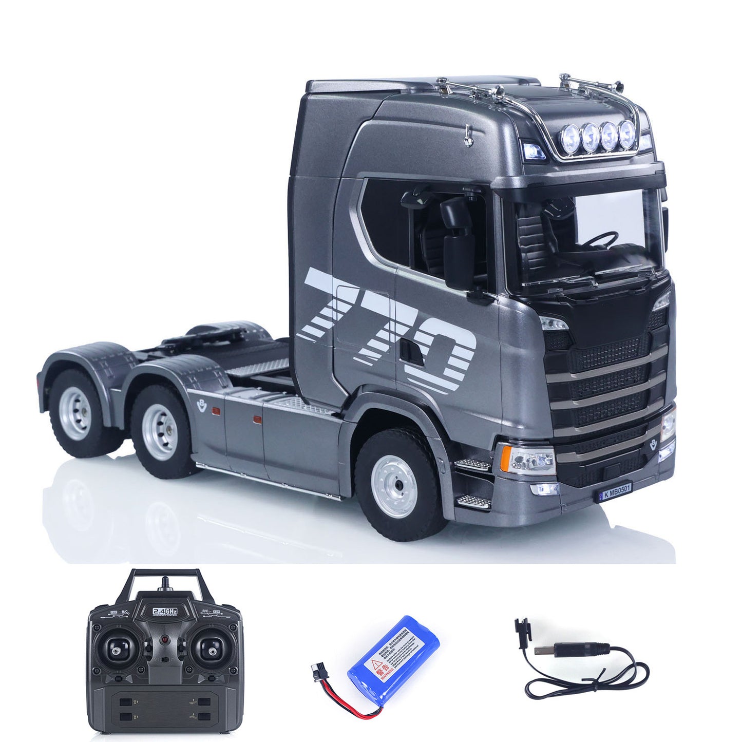 Fast Shipping 1/18 Plastic 6X4 Remote Control Tractor Truck 770S 1501 RWD RC Lorry Vehicle Light Sound Ready to Run Model Toys for Adults