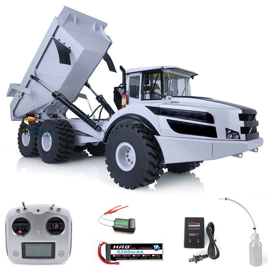 1/14 6*6 Metal Hydraulic Lifting RC Articulated Truck Radio Control Dumper Tipper RTR Model Optional Color Flysky i6S ESC Motor