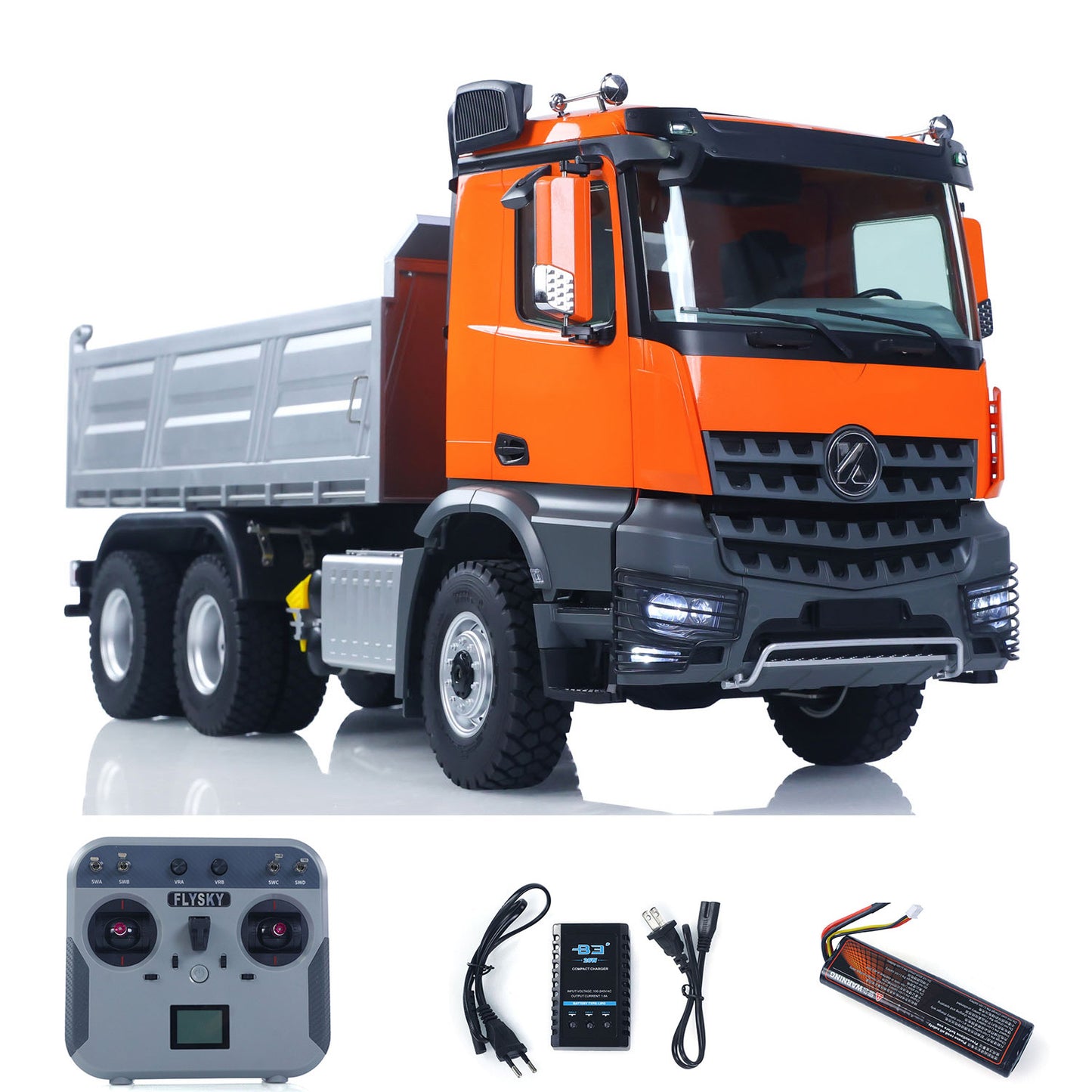 New 2.4G RC Electric Lifting Dumper 5702 Model 1:14 6x6 Remote Control Tipper Lifting Rod Vehicle Sound Light Motor RTR Car Toy