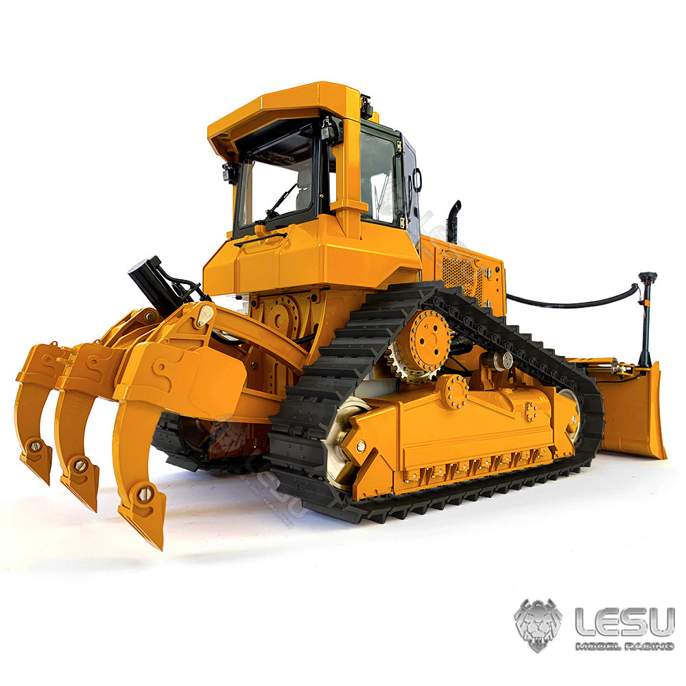 Metal 1/14 LESU Aoue DT60 RC Bulldozer Hydraulic Remote Controlled Tracked Truck Painted Tracks PL18 EV Lite DIY Model