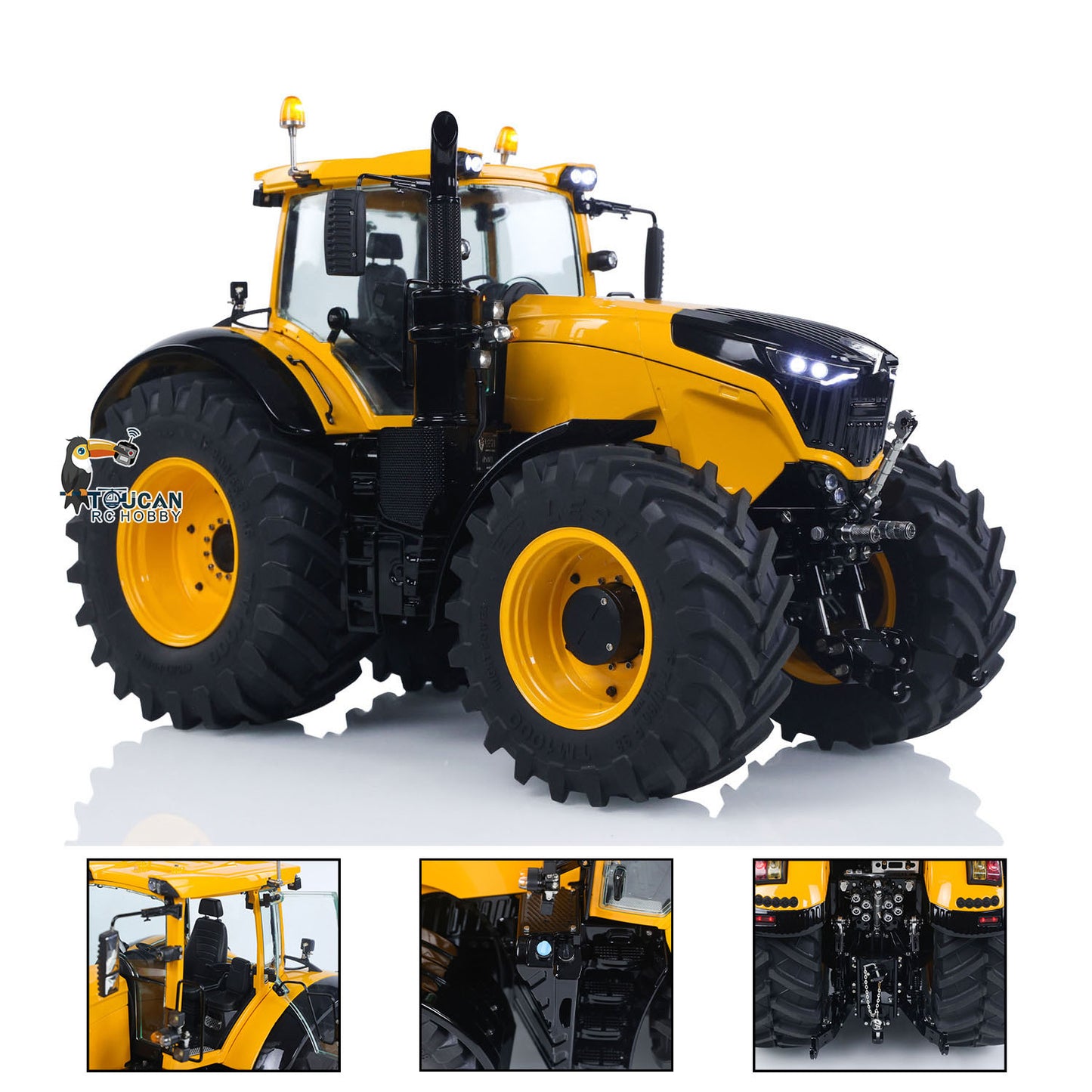 LESU 4x4 90% Metal Body 1/14 RC Hydraulic Tractor AOUE 1050 Radio Controlled Agricultural Vehicle Light Smoking Simulation Sound