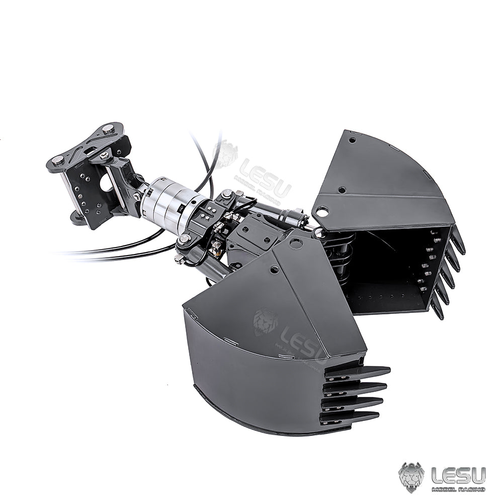 Metal Clamshell Bucket for LESU C374F 1/14 Hydraulic RC Excavator Digger Model