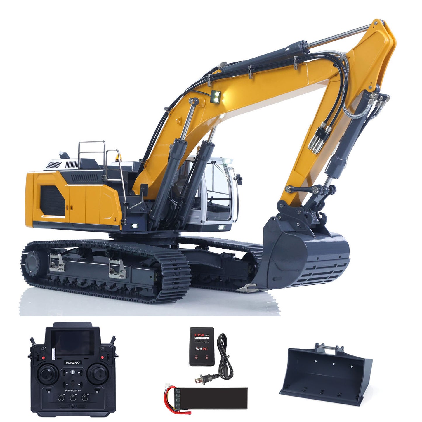 US STOCK 1:14 Hydraulic RC Excavator for Remote Control 945 5CH Reversing Valve