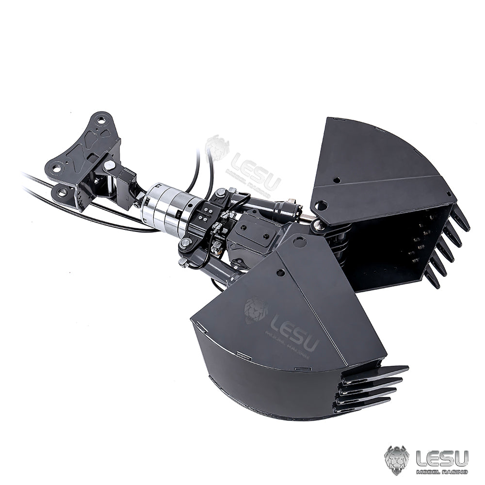 Metal Clamshell Bucket for LESU ET35 B0006 1/14 RC Hydraulic Excavator Digger