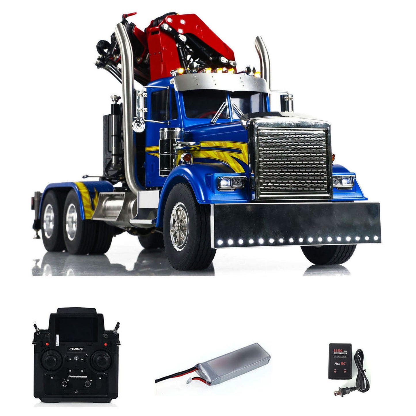 RC Tractor Truck 6x6 Metal Chassis RTR 56344 for TAMIYA 1/14 Sound Light