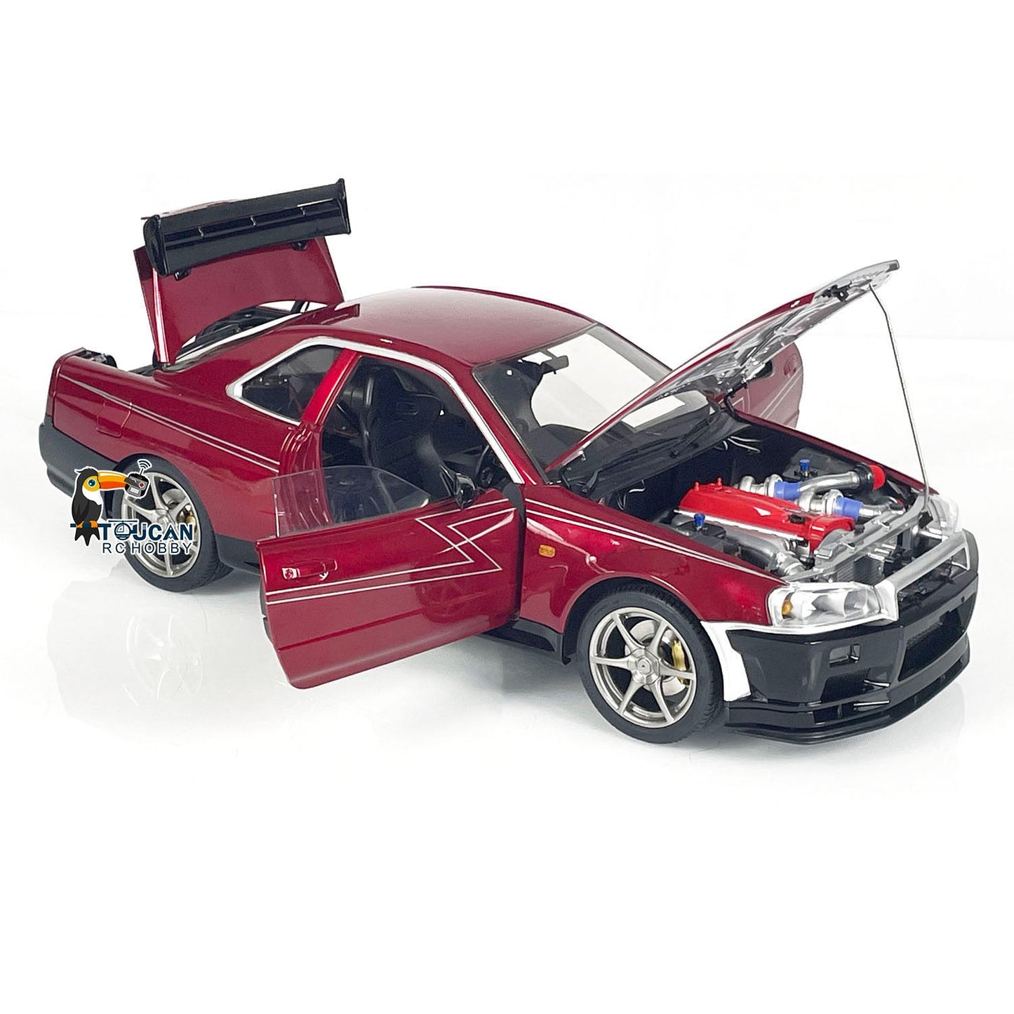 Capo R34 4*4 1/8 Metal RC Roadster Cars Remote Control Drift Racing Vehicle Model Upgraded Version Brushless Motor Light System