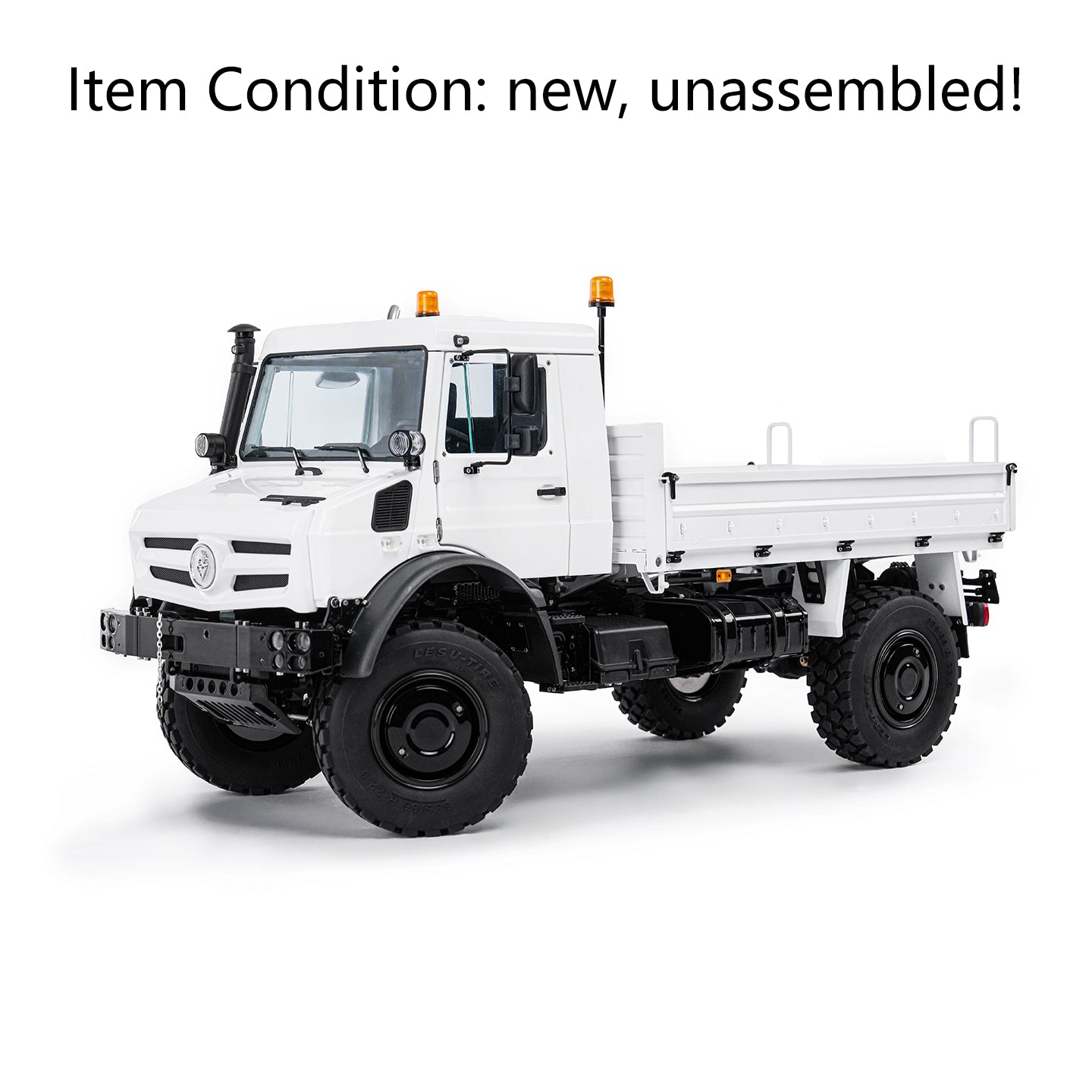 3Speed LESU 1/14 RC Metal Light Truck U4023 AWD Remote Control Off Road Vehicle KIT Model Light Sound Axle Transfer Case Lock Unassembled Painted