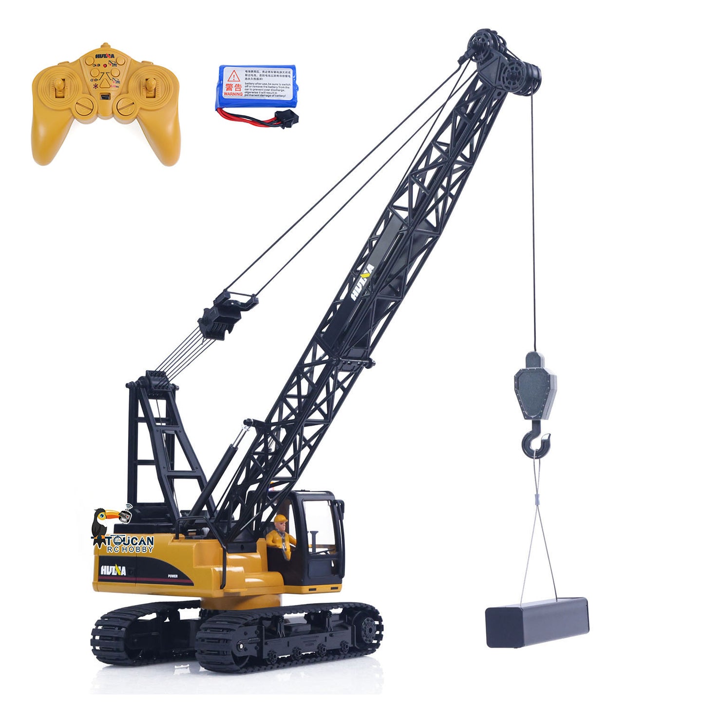 US STOCK HUINA 572 15CH RC 1/14 Construction Crane Truck Tower Excavator Model Car Toy