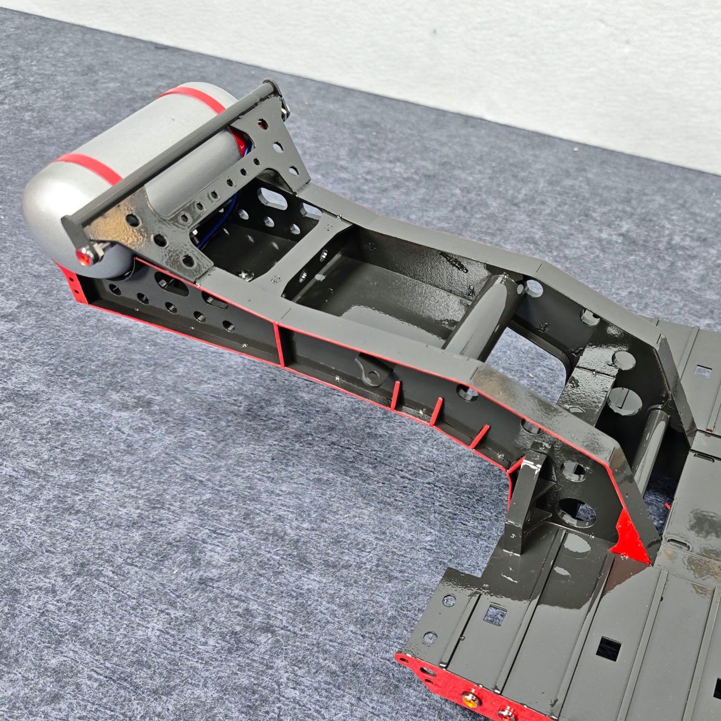 2-Axles Metal Trailer Lowboy Gooseneck for 1/14 TAMIYA RC Tractor Truck Radio Control Vehicle DIY Model Lorry Car Excavator