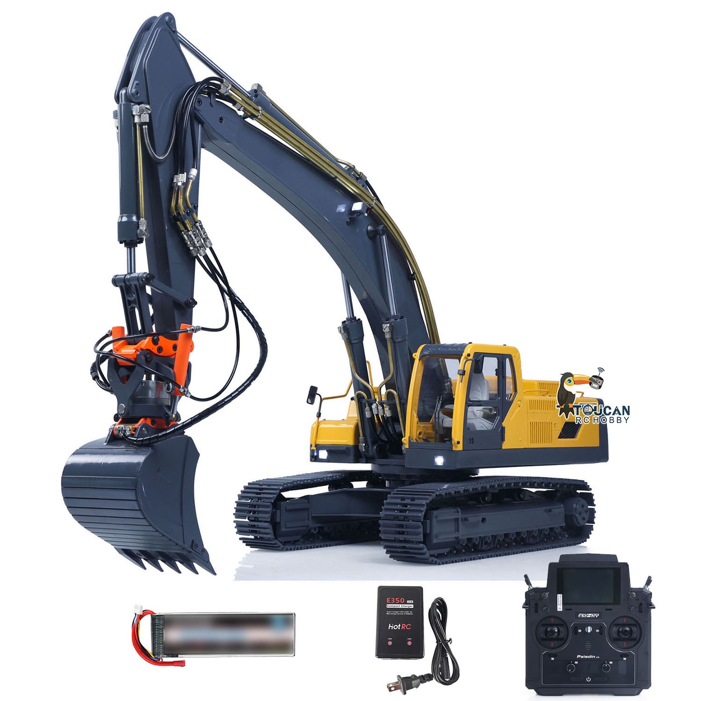 1/14 JDMODEL 106 V2 EC360 RC Hydraulic Excavator Upgraded Painted Assembled RTR Remote Control Digger Construction Vehicle Model