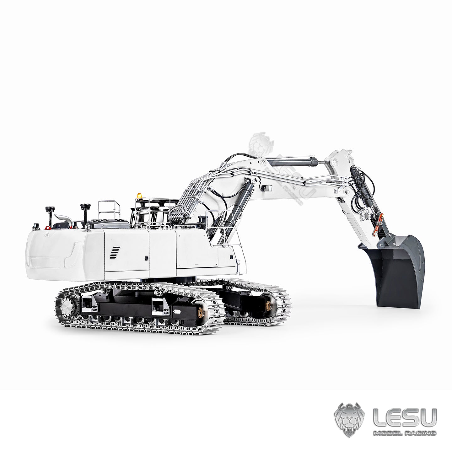 2 Arms 6CH LR956 95% Metal LESU 1/14 Remote Control Hydraulic Excavator RC Digger Construction Vehicle 4MPA Dual Pumps Light