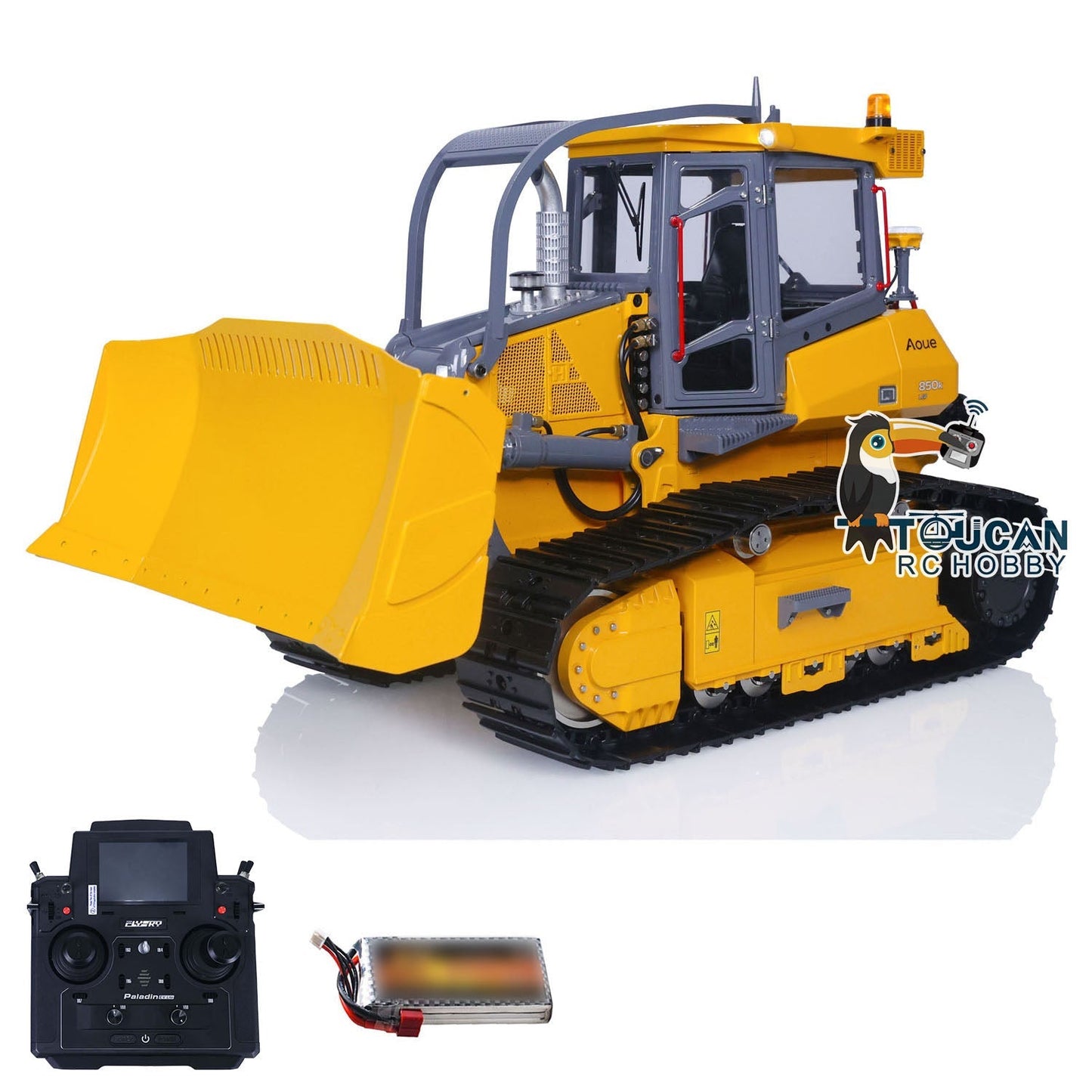 LESU Aoue 850K 1/14 RC Hydraulic Bulldozer PL18EV Lite Metal Radio Controlled Dozers Light System Model Black Track