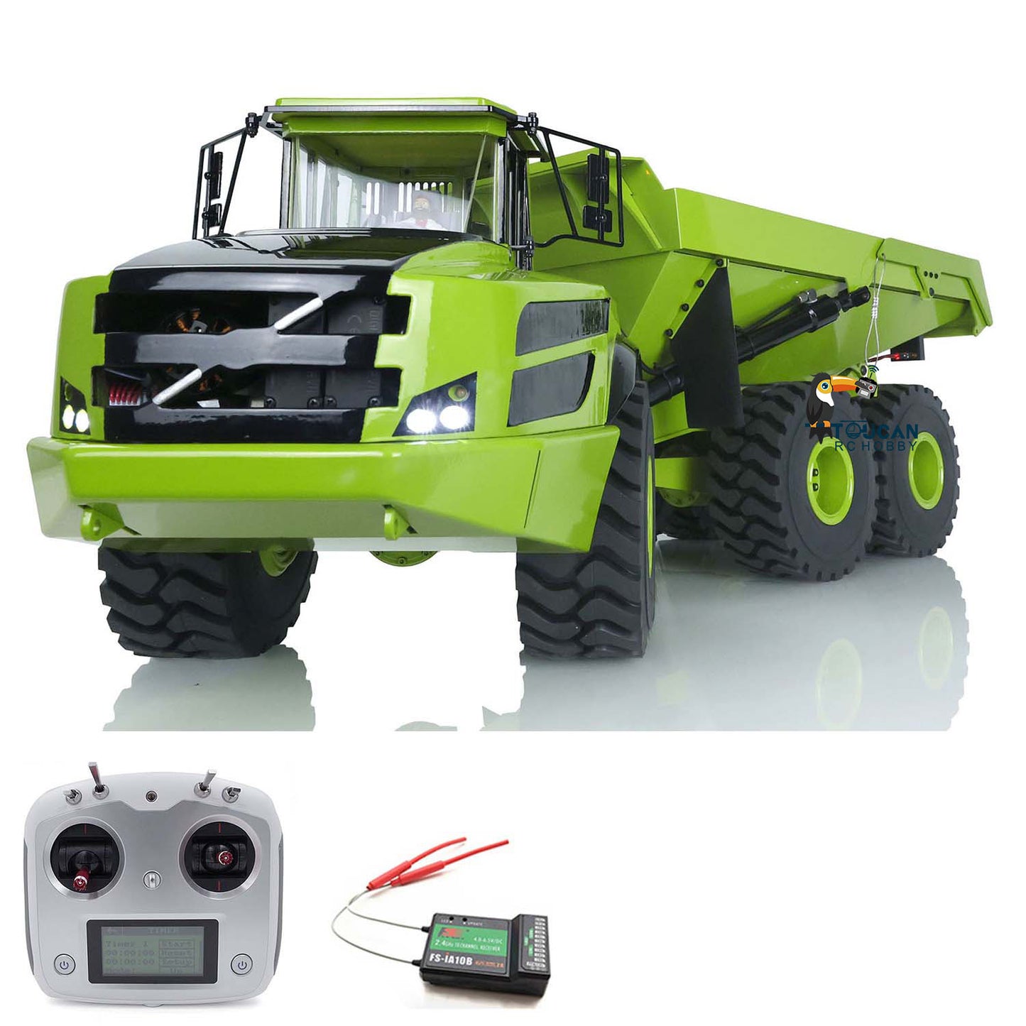 1/14 XDRC 6*6 Metal RC Hydraulic Articulated Truck Remote Control Dumper PNP DIY Hobby Model Motor ESC Light Sound