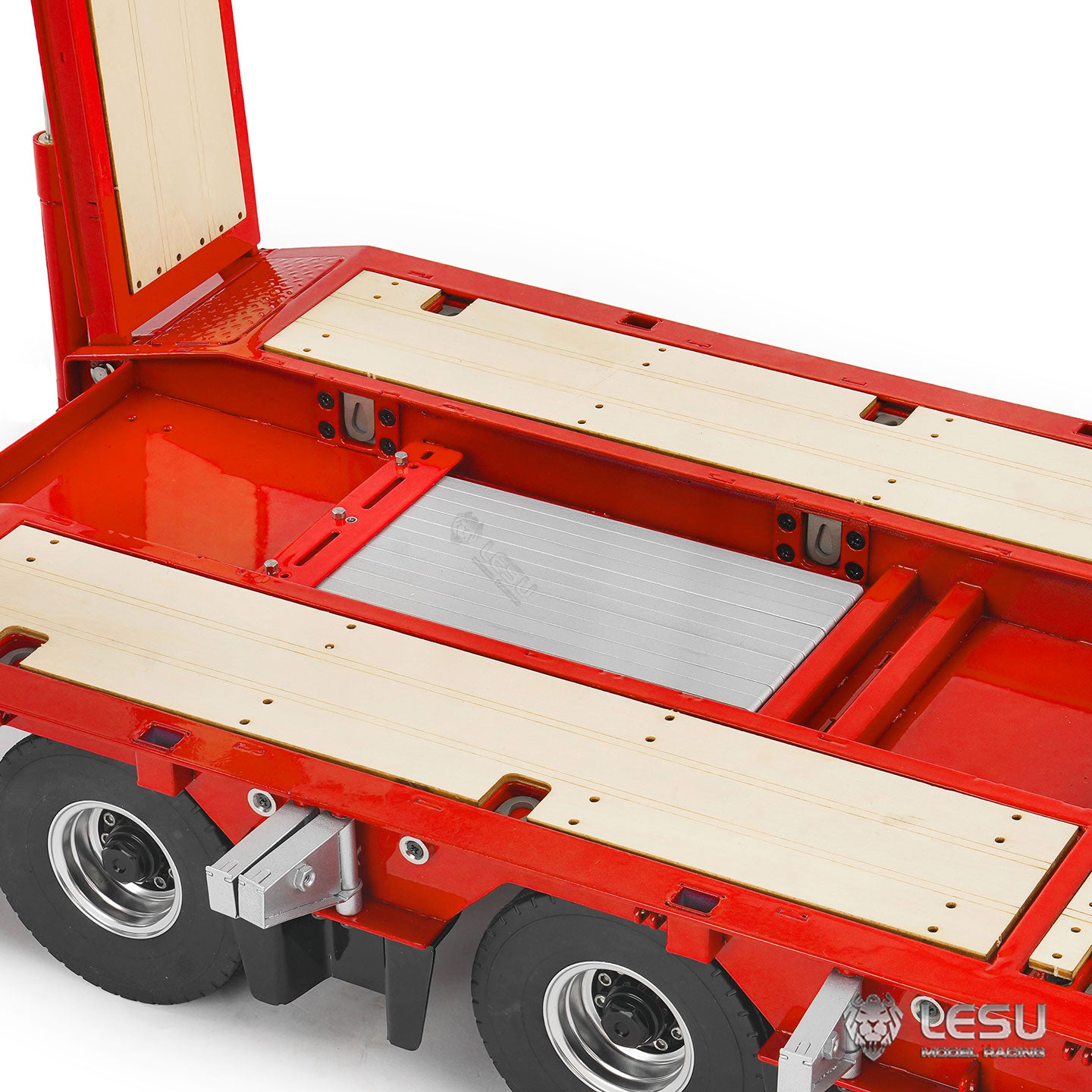 LESU A0049 1/14 Metal Hydraulic Lifting Tailboard Trailer Rear Support Legs 2CH Valve Pump for RC Tractor Truck DIY Lorry Excavator