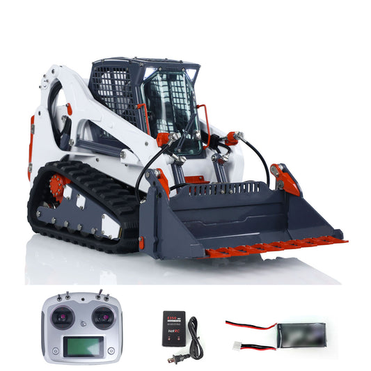 LESU 1/14 RC Hydraulic Car Aoue LT5 Skid-Steer Loader RTR Model Engineering Vehicle Flysky i6S Radio Battery Constraction Machine Ready to Run