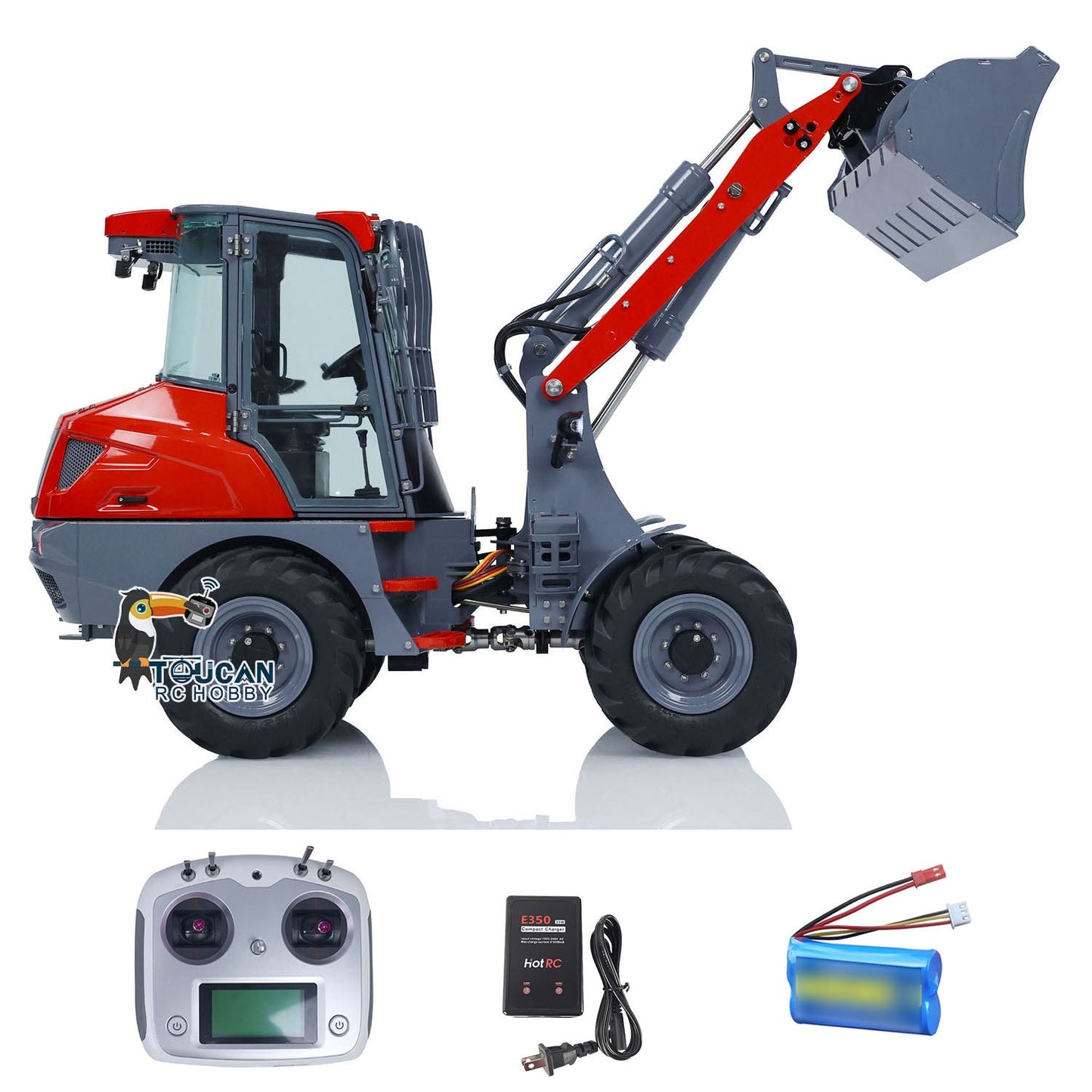 LESU 1/14 AOUE-MCL8 Hydraulic RC Loader Remote Control Construction Vehicles ESC Servo Motor Painted Assembled