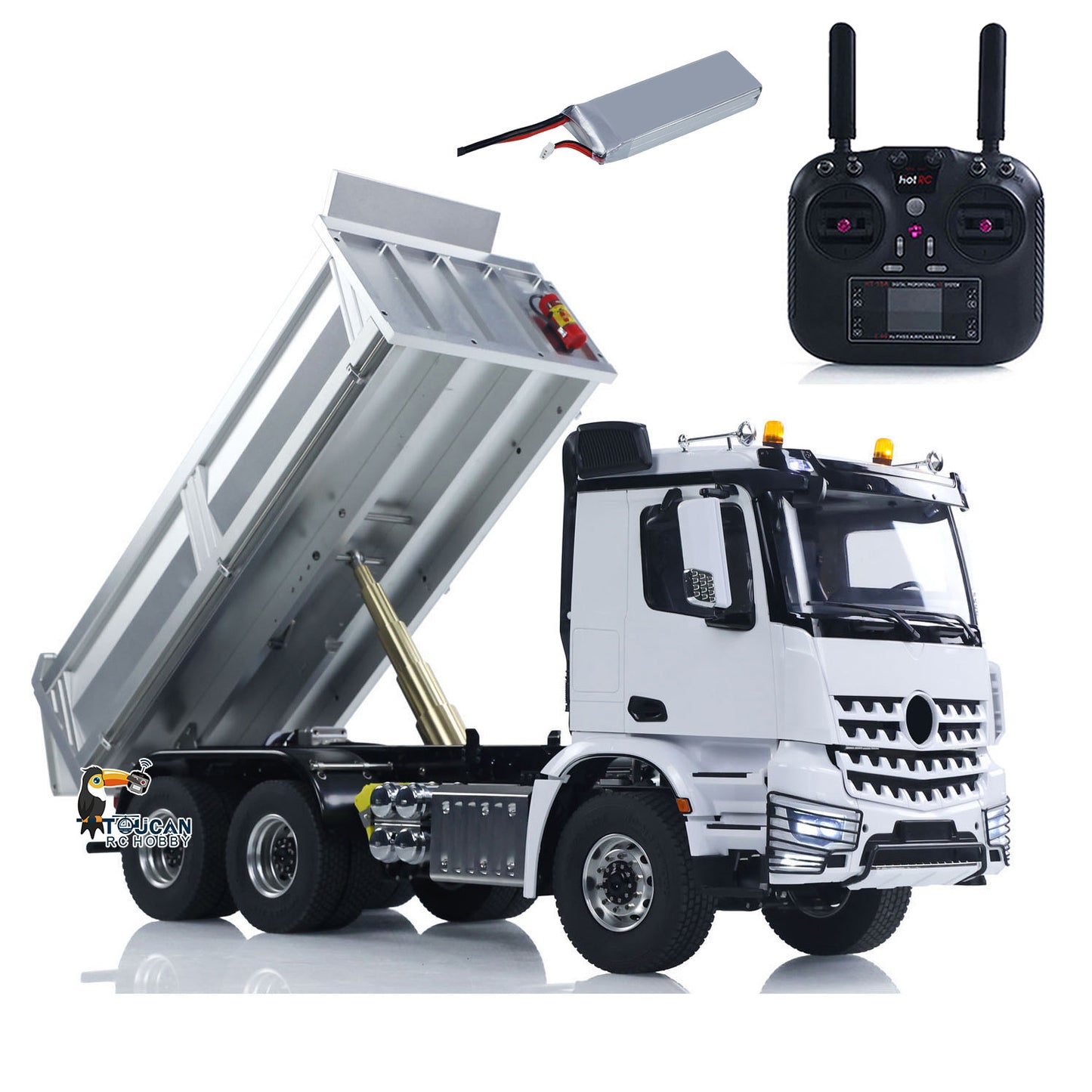 Fast Shipping 2Speed 3348 Metal Chassis 1/14 RTR RC Hydraulic Dumper Remote Control Tipper Model NO Lock Differential Axle Light Sound Battery