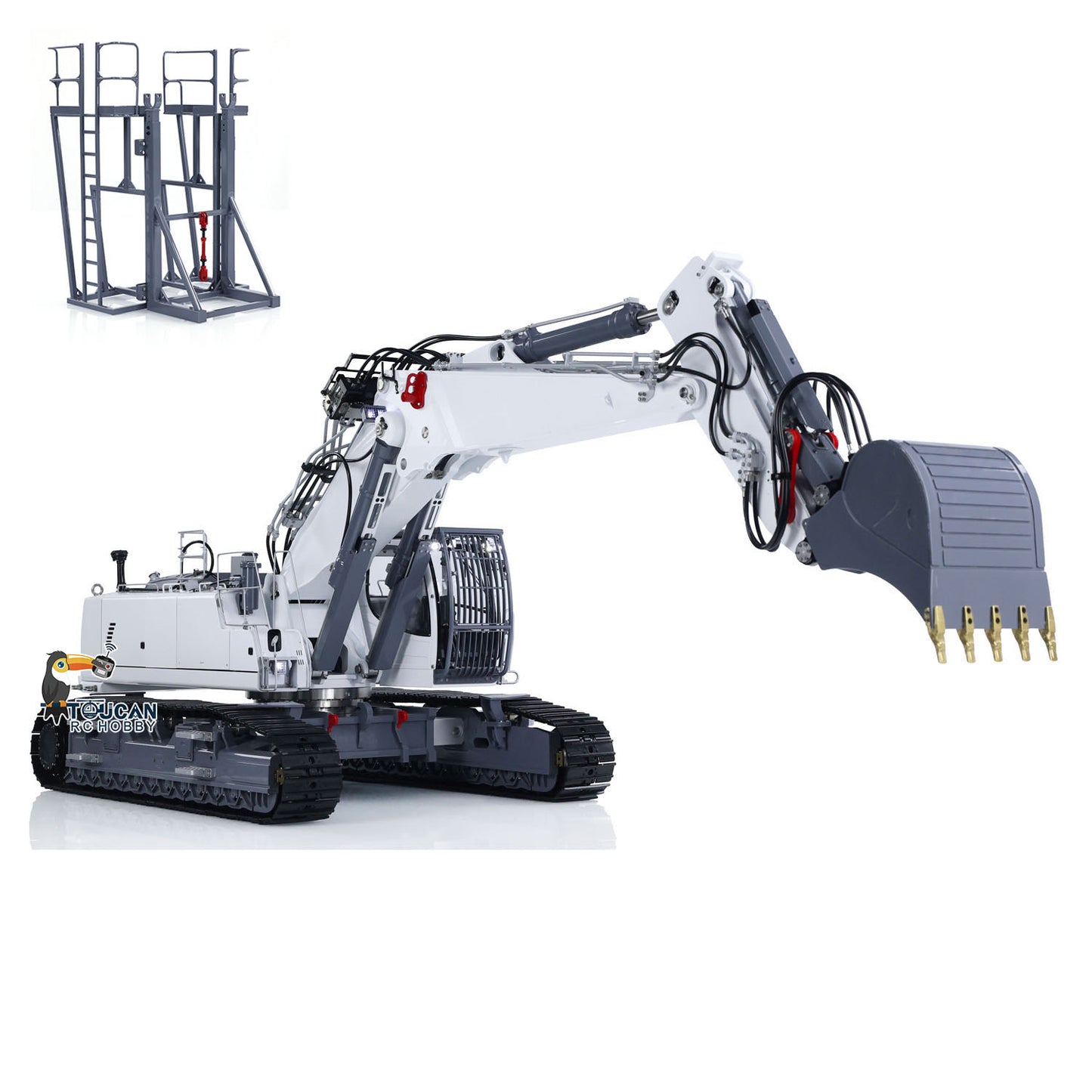 Heavy Machine 1/14 RC Full Hydraulic Excavator LESU LR960 Construction Digger