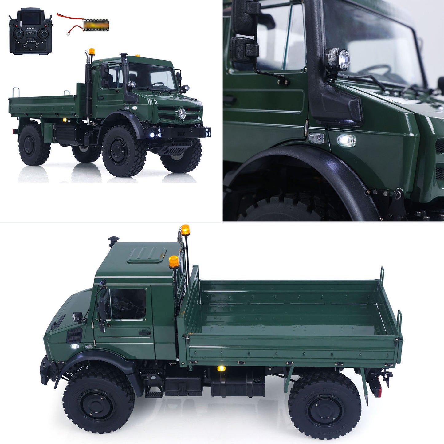 RTR LESU U4023 4X4 1/14 RC Off Road Vehicle Metal ATV Remote Control Light Truck MT44023 Model Light Sound Wheel Reduction Differential Locks