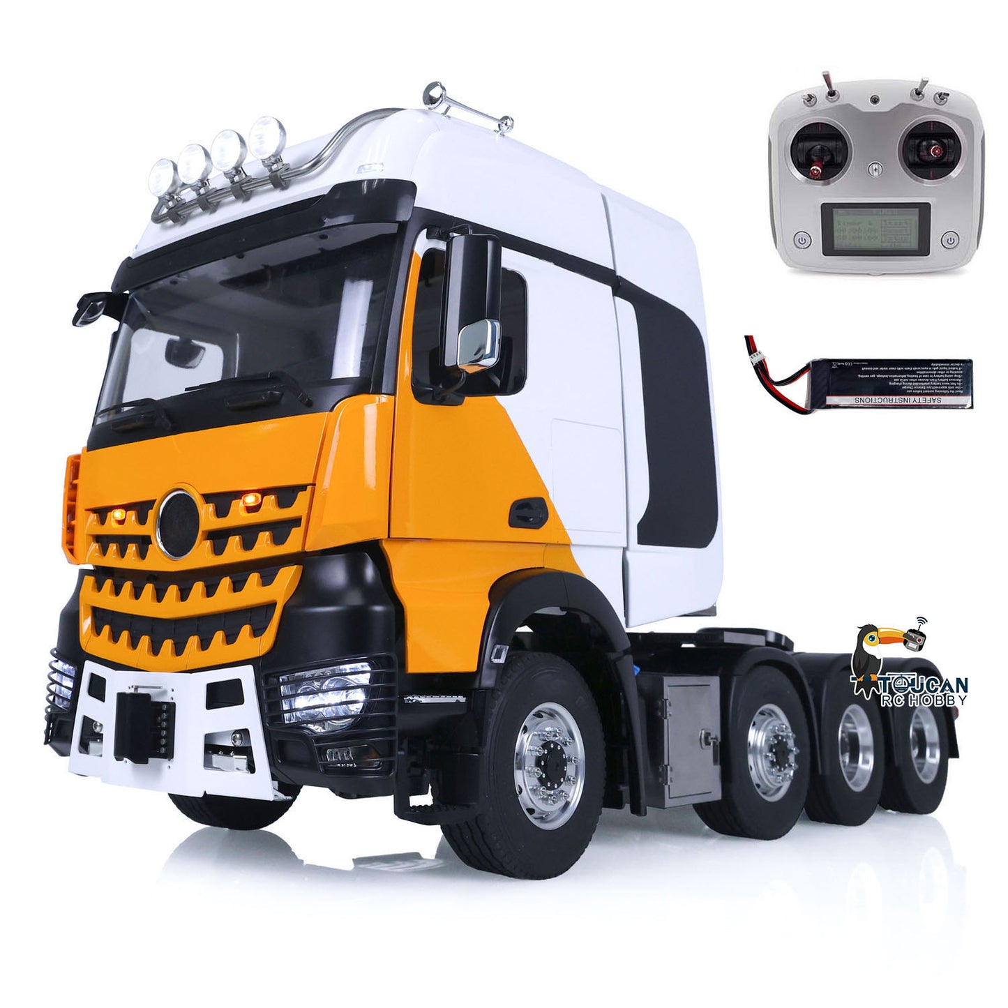 1/14 TOUCAN Metal 8X8 Differential Lock Axles RTR DIY RC Tractor Trucks Remote Control Lorry Cars Model Warning Lights