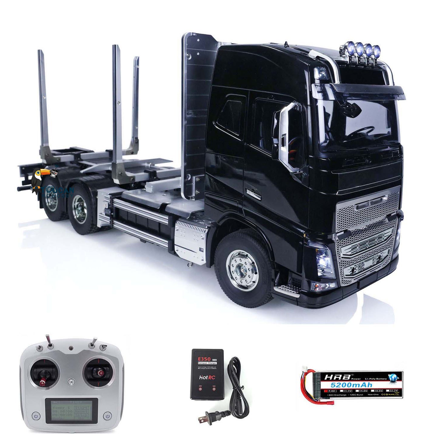 1/14 FH16 RC Timber Truck 6X4 Globetrotter 750 RTR Electric Car TAMIYAYA 56360 with 3-speed Transmission Sound Light System