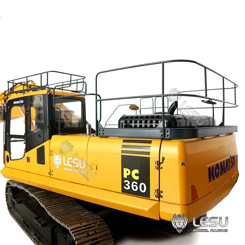 1/14 LESU PC360 Metal Hydraulic RC Excavator Tracks Painted Bucket Trailer Scarifier Compactor Crusher Three-section Arm