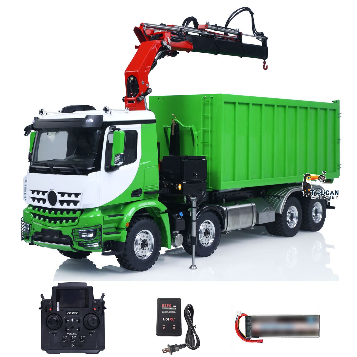 Metal LESU 1/14 RC Hydraulic Crane Dump Truck 8x8 RTR Car 3348 Dumper Waste Bin PL18EV Remote Controller Vehicle 2-Speed Gearbox