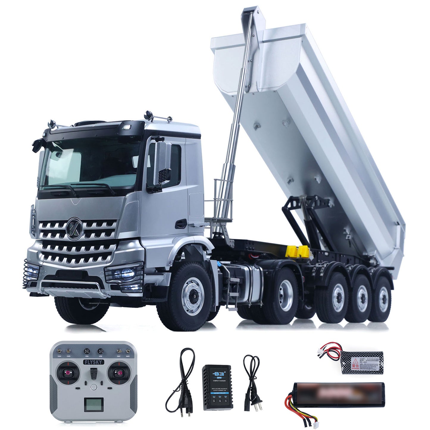 New Arrival Kabolite RTR Car 1/14 Scale 4X4 RC Tractor Truck 5801 3Axles AWD With Electric Lifting Hopper Dump Trailer Tipper Battery