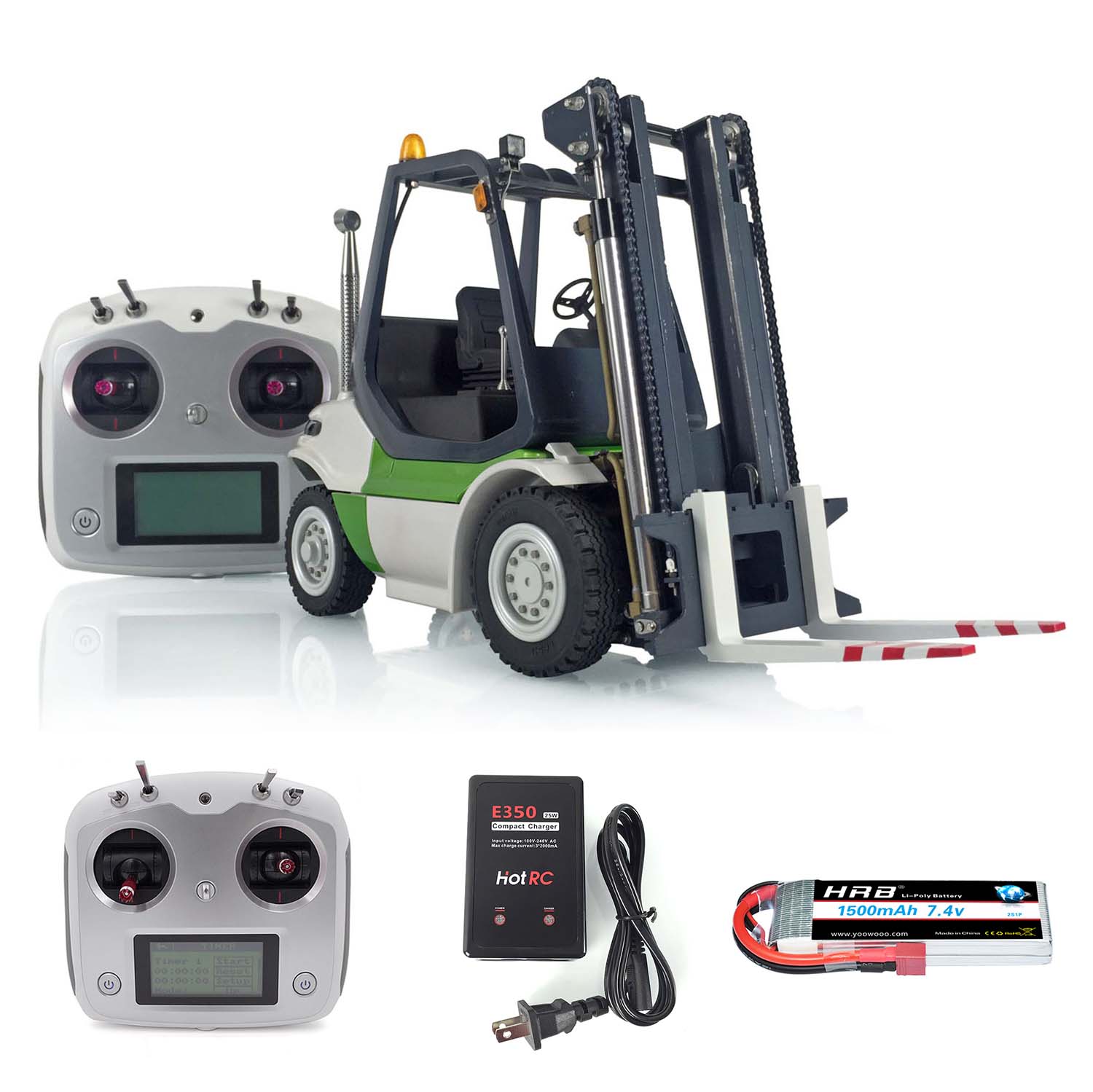 Rc Telehandler Model LESU 1/14 Hydraulic RC Forklift Truck Radio Control Transfer Car RTR A ...