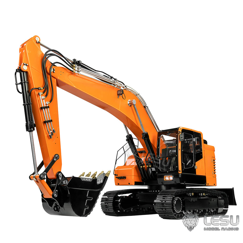 Metal LESU 1/14 RC Hydraulic Euipment Excavator ET26B 2 Arms Remote Controlled Digger DIY Car Assembled Painted Model