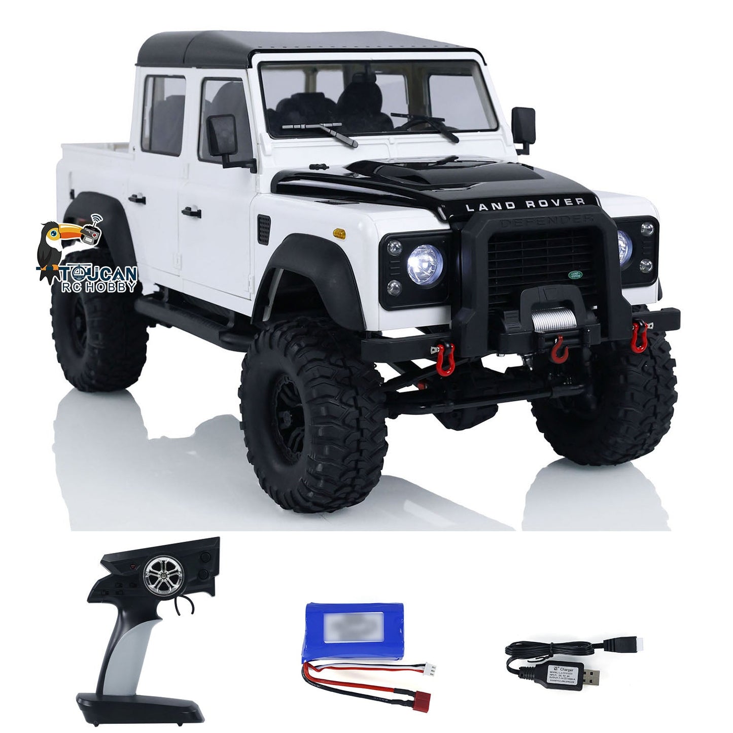 Double E 1/8 RC Pickup 4WD E102-003 4x4 Radio Control Rock Crawler Car Hobby Model ESC Servo Ready to Run Painted Assembled