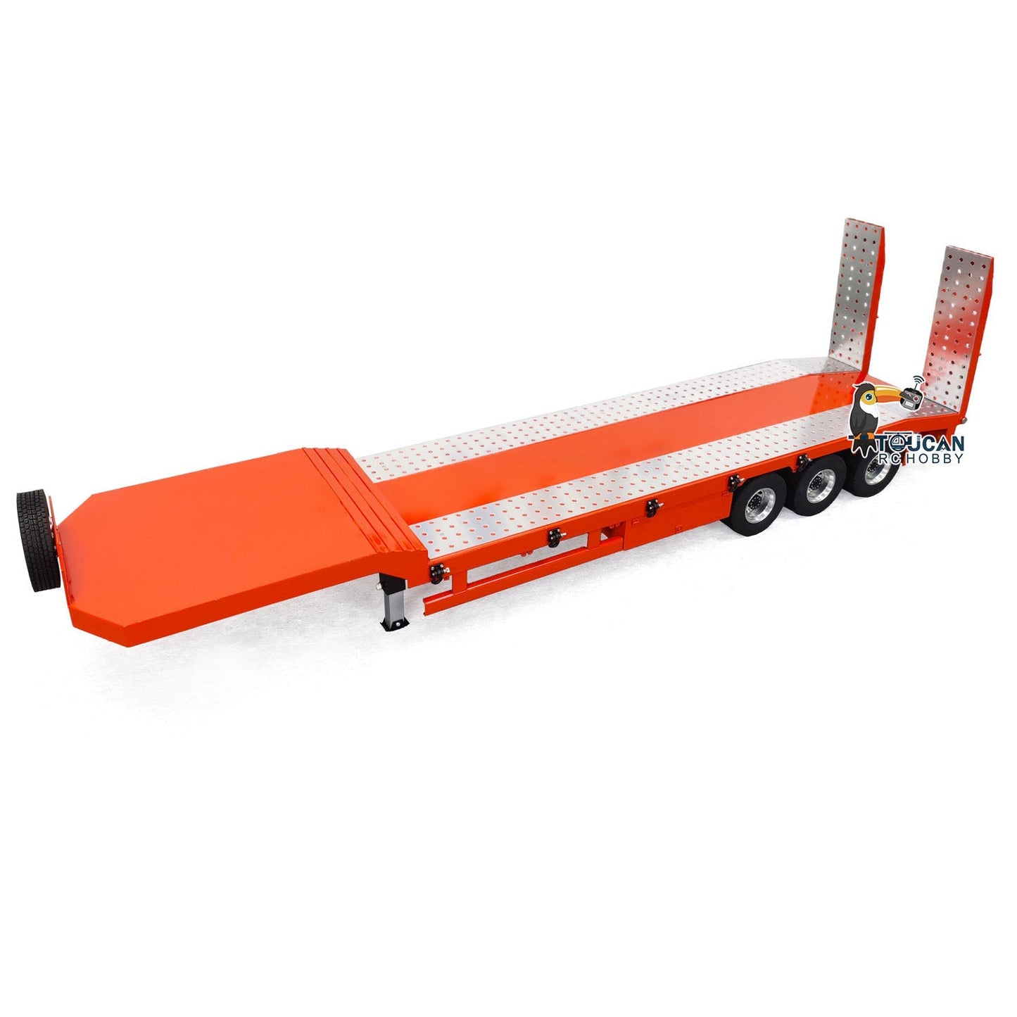 1/14 Metal Semi-Trailer for RC Tractor Radio Control Simulation Car Electric Lifting Legs Tailboard DIY Hobby Models