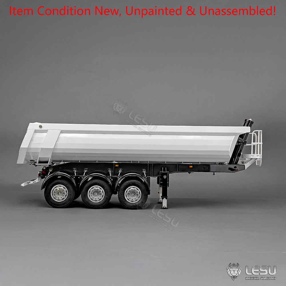 LESU 3Axles Metal 1/14 RC Hydraulic Dump Trailer for DIY TAMIYA Tractor Truck Radio Controlled Lorry Car Vehicle R620 R770S FH12