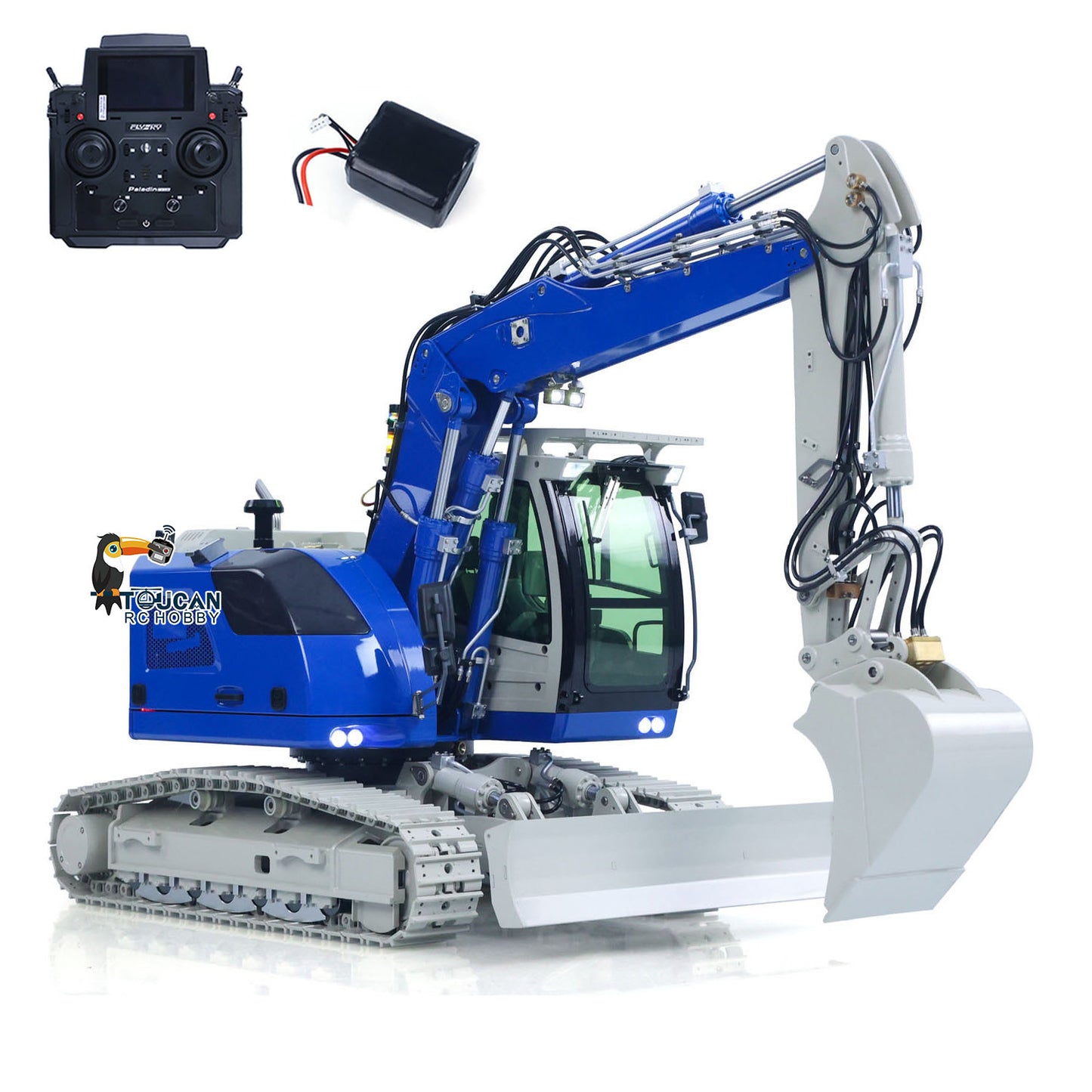 8ways Valve Metal 1/14 RC Hydraulic Excavator LR914 PRO MAX Remote Control Digger Construction Car PL18EV LITE Radio Battery