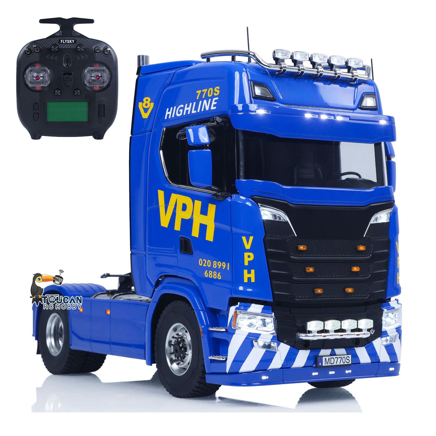 MD MODEL 770S 4X4 Metal Chassis 1/14 RC Tractor Truck Radio Control Lorry Car 2Speed Gearbox Flowing Water Light Cab Suspension