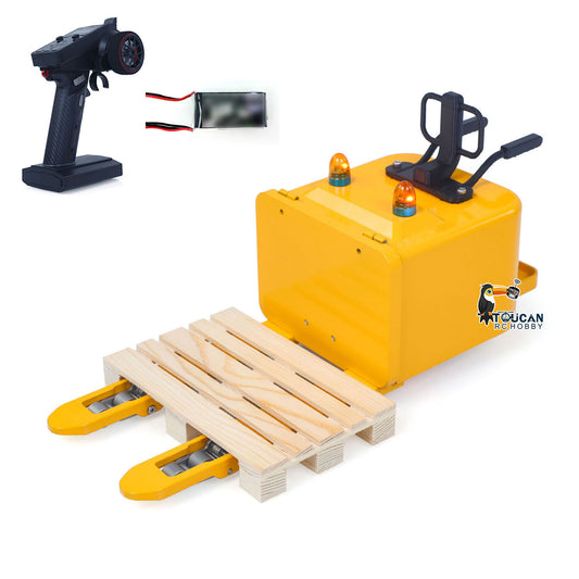 1/14 Electric Remote Control Reach Forklift Hobbywing ESC Servo Motor Ready to Run Warehouse RC Model Collection Warning Light