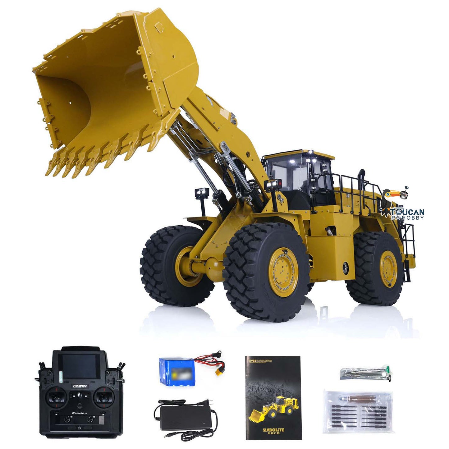 IN STOCK Kabolite K988 100S 1/14 988K Metal RC Hydraulic Loader Assembled Painted Radio Control Heavy Machine PL18 Lite Model RTR Car