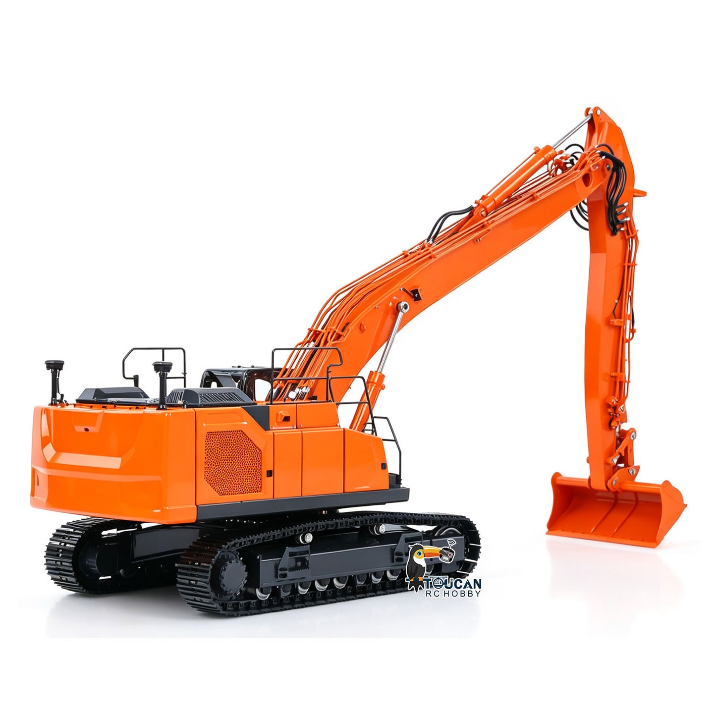 LESU 1/14 Metal RC Hydraulic Excavator AOUE LR945 CNC Long Reach Digger RTR 7CH PL18EV LITE Radio Battery Light Sound Charger