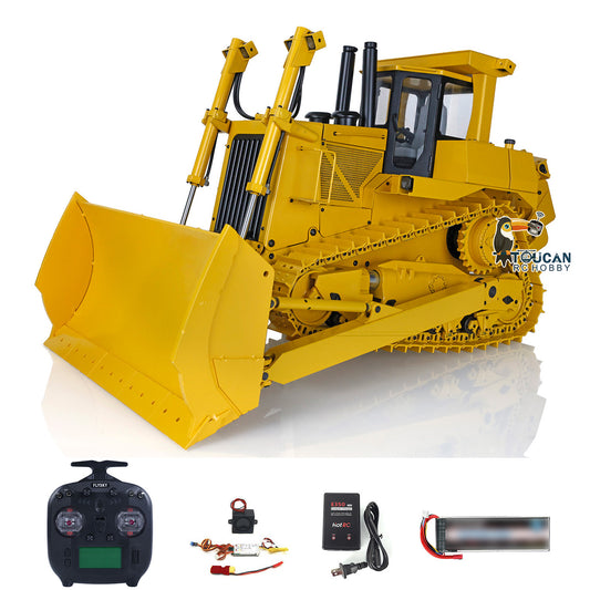 US STOCK 1/14 DXR2 Metal RC Hydraulic Bulldozer Radio Control Dozer 201 New Sound Module